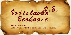Vojislavka Beoković vizit kartica